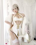[Cosplay] Niyeye 白烨烨 - White Qipao 白旗袍