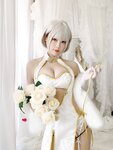 [Cosplay] Niyeye 白烨烨 - White Qipao 白旗袍