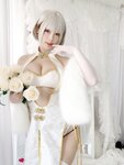 [Cosplay] Niyeye 白烨烨 - White Qipao 白旗袍