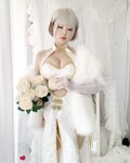 [Cosplay] Niyeye 白烨烨 - White Qipao 白旗袍