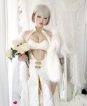 [Cosplay] Niyeye 白烨烨 - White Qipao 白旗袍