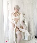 [Cosplay] Niyeye 白烨烨 - White Qipao 白旗袍