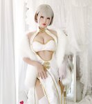 [Cosplay] Niyeye 白烨烨 - White Qipao 白旗袍