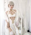 [Cosplay] Niyeye 白烨烨 - White Qipao 白旗袍