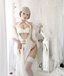 [Cosplay] Niyeye 白烨烨 - White Qipao 白旗袍