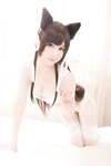 [Cosplay] Shiraga Yanko 白神泱 - White Lingerie Beast Ear 白色内衣兽耳