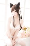 [Cosplay] Shiraga Yanko 白神泱 - White Lingerie Beast Ear 白色内衣兽耳