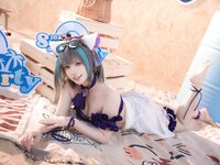 [Cosplay] Shazhufan 傻猪凡 - Cheshire Swimsuit 柴郡 泳装