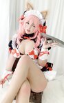 [Cosplay] Niyeye 白烨烨 - Tamamo-no-Mae Doujin Maid 玉藻前同人女仆