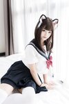 [Cosplay] Mizhi Mao Qiu 蜜汁猫裘 - Cat Ear JK 猫耳JK