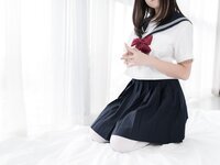 [Cosplay] Mizhi Mao Qiu 蜜汁猫裘 - Cat Ear JK 猫耳JK