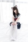 [Cosplay] Mizhi Mao Qiu 蜜汁猫裘 - Cat Ear JK 猫耳JK
