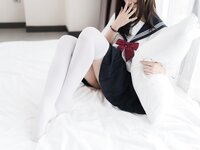 [Cosplay] Mizhi Mao Qiu 蜜汁猫裘 - Cat Ear JK 猫耳JK