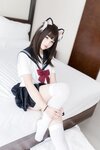 [Cosplay] Mizhi Mao Qiu 蜜汁猫裘 - Cat Ear JK 猫耳JK