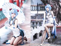 [Cosplay] Komaki Xiaojuan 大大卷卷小卷 - Genshin Impact Ganyu Qipao 原神甘雨 旗袍