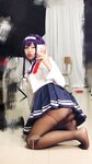 [Cosplay] Niyeye 白烨烨 - Senior Selfie 学姐校服自拍