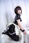 [Cosplay] Mizhi Mao Qiu 蜜汁猫裘 - Leather Maid 漆皮女仆