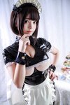 [Cosplay] Mizhi Mao Qiu 蜜汁猫裘 - Leather Maid 漆皮女仆