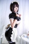 [Cosplay] Mizhi Mao Qiu 蜜汁猫裘 - Leather Maid 漆皮女仆