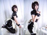 [Cosplay] Mizhi Mao Qiu 蜜汁猫裘 - Leather Maid 漆皮女仆
