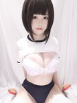 [Cosplay] Mizhi Mao Qiu 蜜汁猫裘 - White Gym Uniform 白色体操服