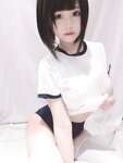 [Cosplay] Mizhi Mao Qiu 蜜汁猫裘 - White Gym Uniform 白色体操服