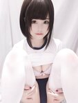 [Cosplay] Mizhi Mao Qiu 蜜汁猫裘 - White Gym Uniform 白色体操服