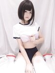 [Cosplay] Mizhi Mao Qiu 蜜汁猫裘 - White Gym Uniform 白色体操服