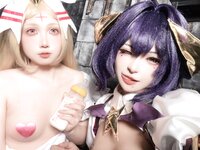 [Cosplay] 小和甜酒 &橙风千雅 憧憬成为魔法少女 柊舞缇娜&杜乃可莉丝 [55P7V-439MB]