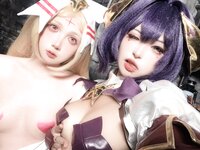 [Cosplay] 小和甜酒 &橙风千雅 憧憬成为魔法少女 柊舞缇娜&杜乃可莉丝 [55P7V-439MB]