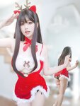 [Cosplay] 女主K 圣诞麋鹿 [100P1V-460MB]