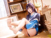 [Cosplay] 星之迟迟 2025年06月计划E 蔚蓝档案 早濑优香体操服 [69P1V-1.24GB]