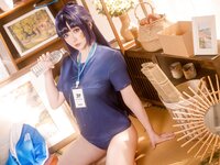 [Cosplay] 星之迟迟 2025年06月计划E 蔚蓝档案 早濑优香体操服 [69P1V-1.24GB]
