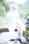 [Cosplay] Gua Xi Jiang 瓜希酱 - rabbit ears white dress 穹妹兔耳白裙