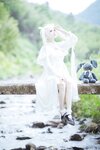 [Cosplay] Gua Xi Jiang 瓜希酱 - rabbit ears white dress 穹妹兔耳白裙