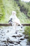 [Cosplay] Gua Xi Jiang 瓜希酱 - rabbit ears white dress 穹妹兔耳白裙