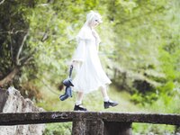 [Cosplay] Gua Xi Jiang 瓜希酱 - rabbit ears white dress 穹妹兔耳白裙