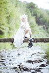 [Cosplay] Gua Xi Jiang 瓜希酱 - rabbit ears white dress 穹妹兔耳白裙