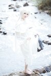 [Cosplay] Gua Xi Jiang 瓜希酱 - rabbit ears white dress 穹妹兔耳白裙