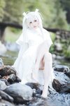 [Cosplay] Gua Xi Jiang 瓜希酱 - rabbit ears white dress 穹妹兔耳白裙