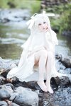 [Cosplay] Gua Xi Jiang 瓜希酱 - rabbit ears white dress 穹妹兔耳白裙