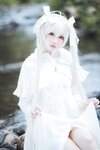 [Cosplay] Gua Xi Jiang 瓜希酱 - rabbit ears white dress 穹妹兔耳白裙
