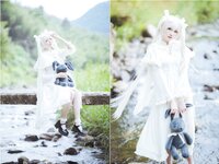[Cosplay] Gua Xi Jiang 瓜希酱 - rabbit ears white dress 穹妹兔耳白裙