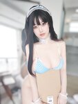 [Cosplay] 女主K 蓝色泳装女仆 [94P-362MB]