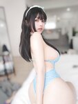 [Cosplay] 女主K 蓝色泳装女仆 [94P-362MB]