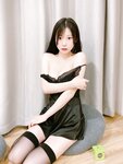 [Cosplay] 香草喵露露 大象 黑色吊带睡衣 [25P-75MB]