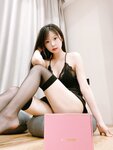 [Cosplay] 香草喵露露 大象 黑色吊带睡衣 [25P-75MB]