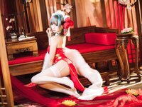 [Cosplay] 焖焖碳 柴郡旗袍 [29P-508MB]