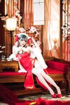 [Cosplay] 焖焖碳 柴郡旗袍 [29P-508MB]