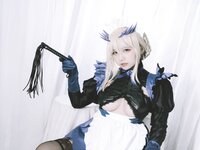 [Cosplay] 阿半今天很开心 FGO 黑枪呆女仆 [69P-756MB]